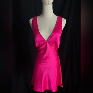 AKIRA Hot Pink Satin dress